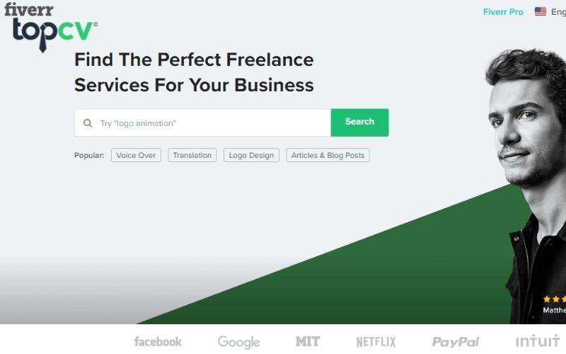 Fiverr sẽ phù hợp nếu bạn muốn tìm kiếm các công việc freelance nước ngoài