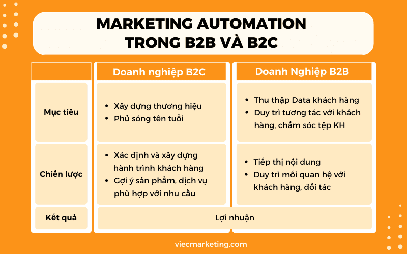 Marketing Automation tại doanh nghiệp B2B và B2C có những khác biệt